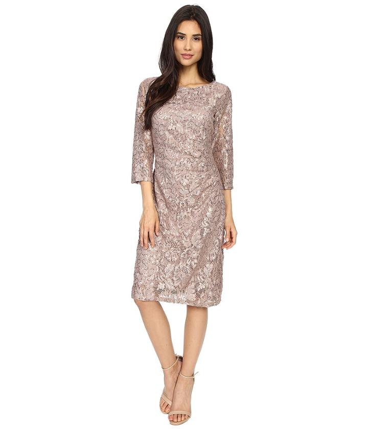 Rsvp - Becca Lace Dress With Rouche Side
