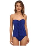 Lauren By Ralph Lauren - Laguna Solids Flyaway Strapless One-piece W/ Molded Cup