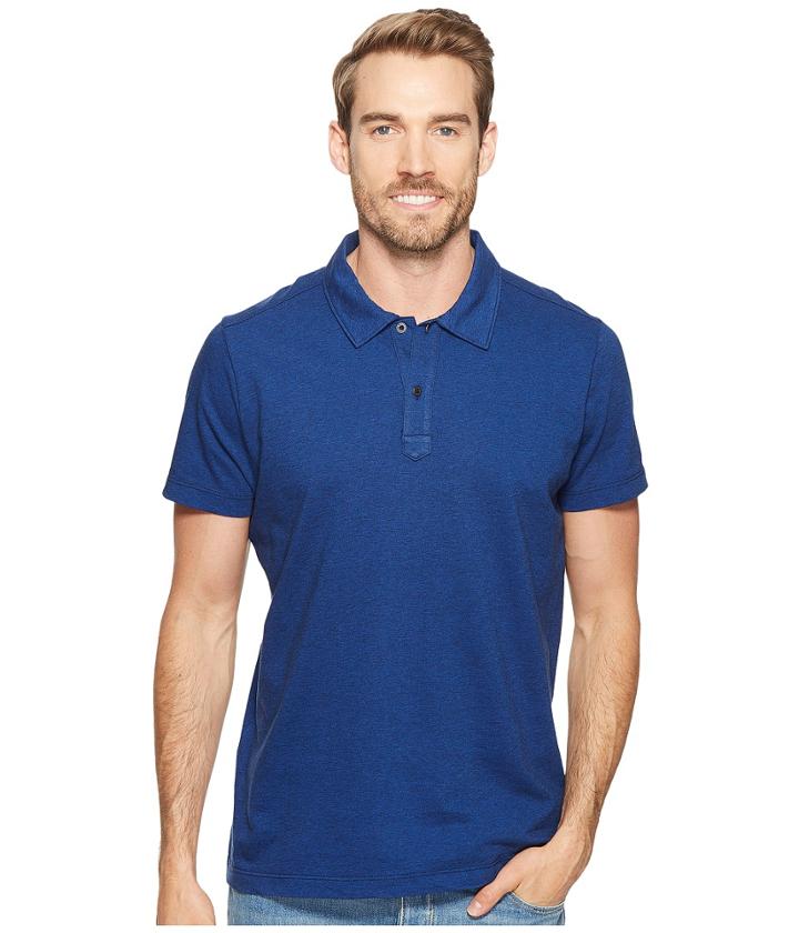 Agave Denim - Short Sleeve Polo Italian Pique In Cobalt