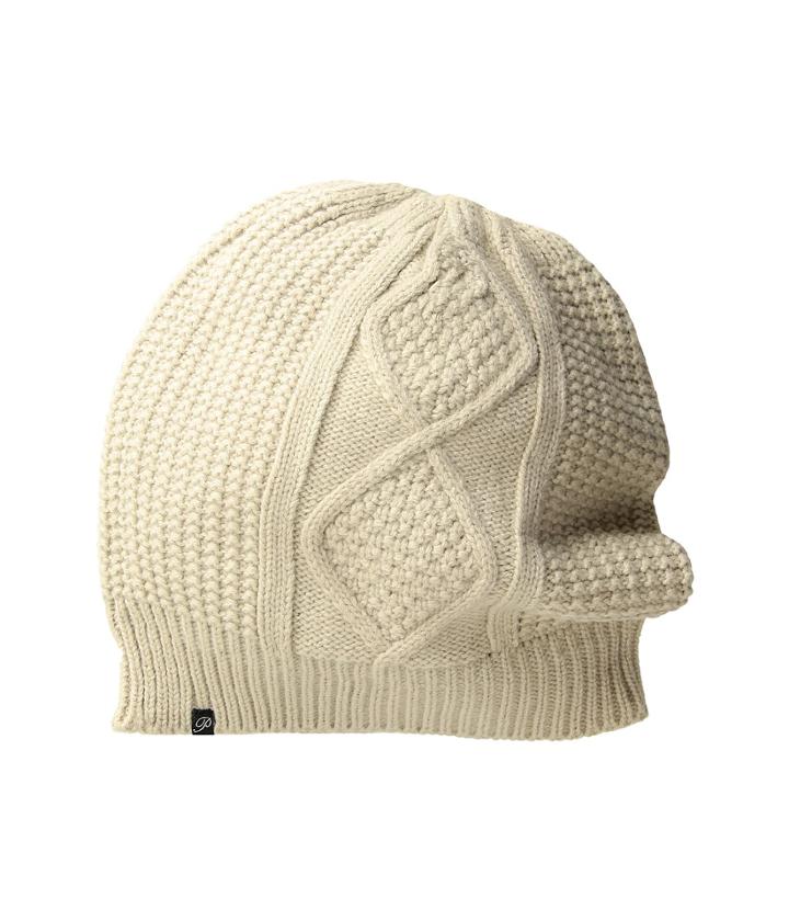 Plush - Fleece-lined Diamond Cable Knit Beanie