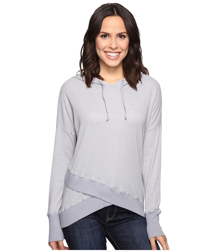 Allen Allen - Long Sleeve Cross-over Hem Hoodie