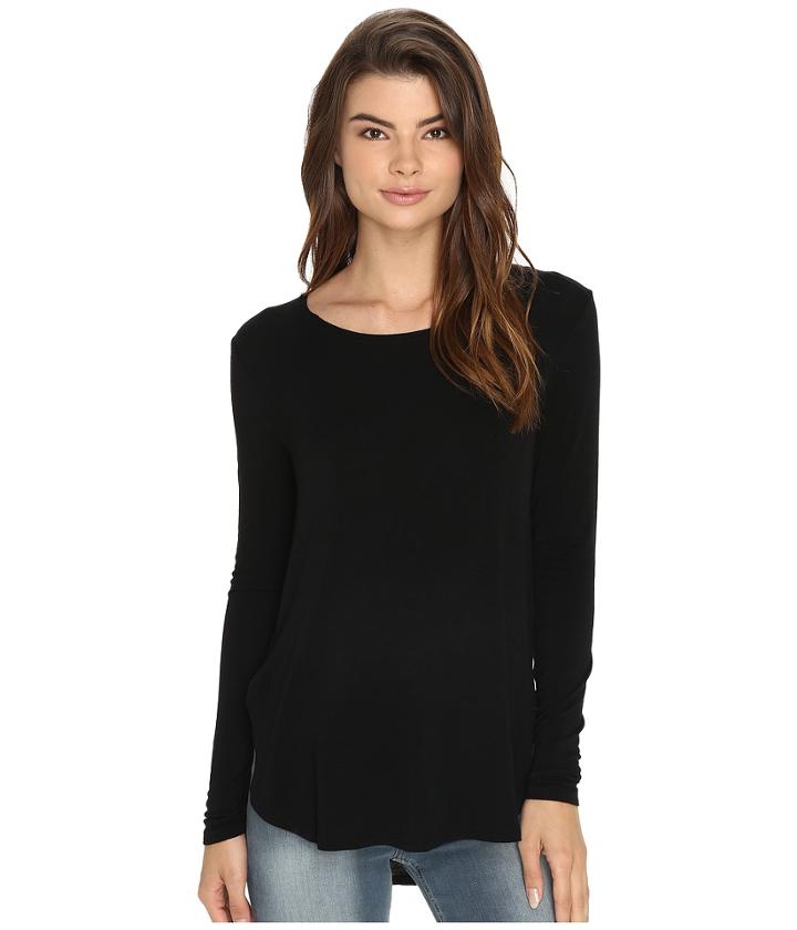 Rvca - Label Long Sleeve Crew Neck Top