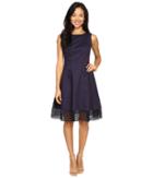 Christin Michaels - Misti Fit And Flare Lace Trim Dress