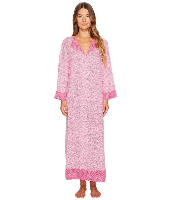 Oscar De La Renta Pink Label - Printed Rayon Challis Caftan