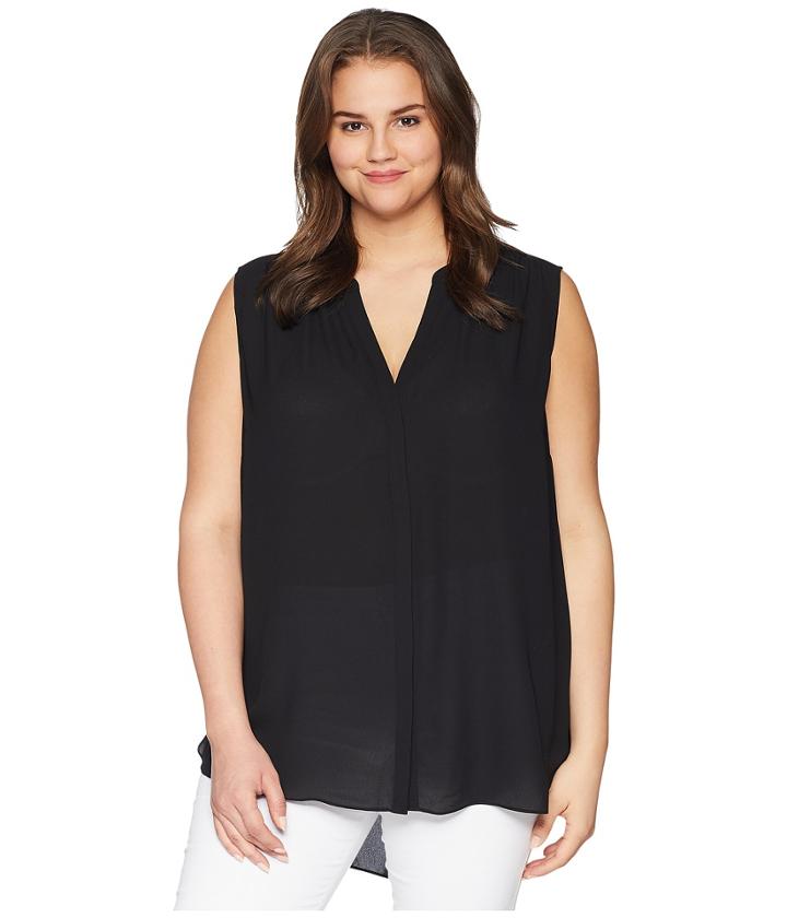Nydj Plus Size - Plus Size Sleeveless Pintuck Blouse