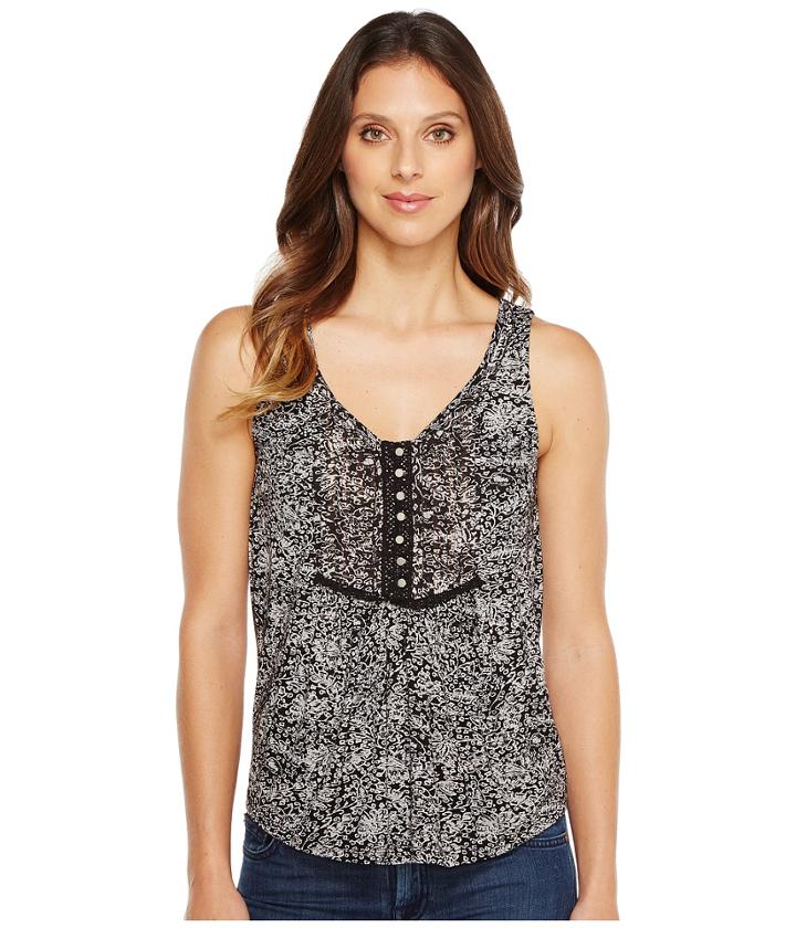 Lucky Brand - Black White Printed Tank Top