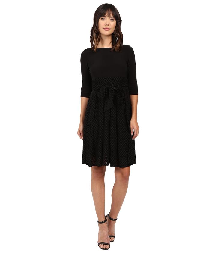 Adrianna Papell - Velvet Burnout Party Dress Fit And Flare