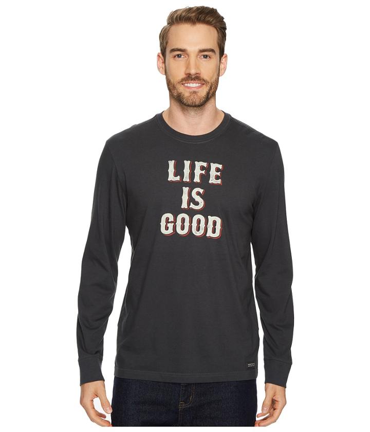 Life Is Good - Life Is Good(r) Stack Long Sleeve Crusher Tee