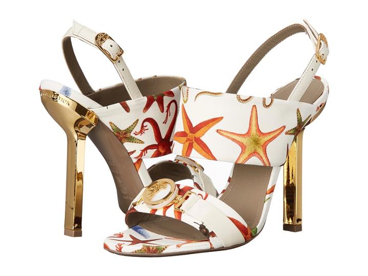 Versace Collection - Oro Bizantino Printed Open Toe Heel