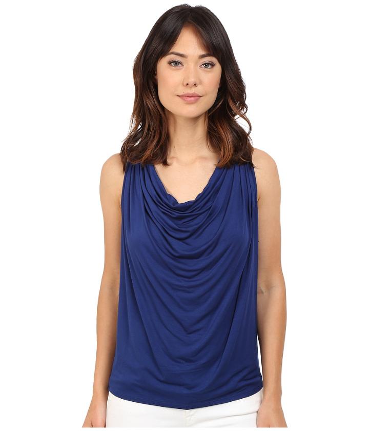 Brigitte Bailey - Drapery Front Sleeveless Tank Top