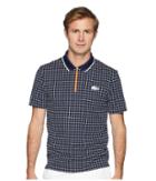 Lacoste - Short Sleeve Pique Ultra Dry W/ Micro Check Print Contrast Zipper Placket