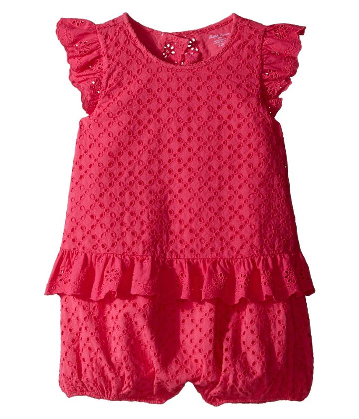 Ralph Lauren Baby - Eyelet Bubble Shortalls