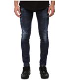 Dsquared2 - Clement Stretch Cotton Burned Baffo Denim In Blue