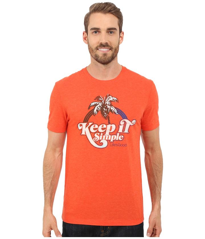 Life Is Good - Keep It Simple Rainbow Palm Cool Tee