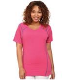 Terramar - Plus Size Short Sleeve Scoop Top W8790w