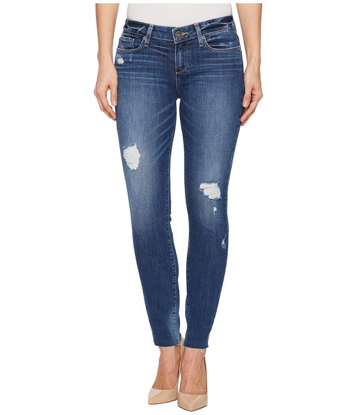 Paige - Verdugo Ankle W/ Raw Hem In Cliff's Edge Destructed