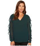 Calvin Klein - Long Sleeve Blouse With Ruffle Sleeve