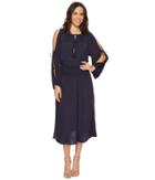 Michael Michael Kors - Twisted Rope Midi Dress Cover-up W/ Rope Ties Tassels