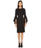 Prabal Gurung - Poly Crepe Ruffle Sleeve Sheath Dress