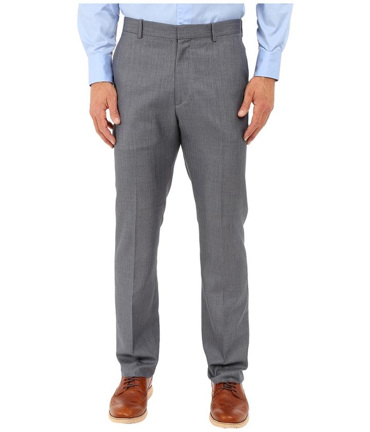 Perry Ellis Portfolio - Slim Stripe Herringbone Pants