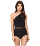 Michael Kors - One-shoulder Shirred Maillot