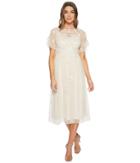 Adrianna Papell - Tie Shoulder 3d Beaded Boho Cocktail Dress