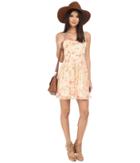 Jack By Bb Dakota - Correll Spring Meadows Printed Crinkle Chiffon Tie Back Fit And Flare Dress