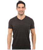 Kenneth Cole Sportswear - Stripe V-neck Tee