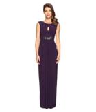 Adrianna Papell - Embelished Jersey Gown W/keyhole