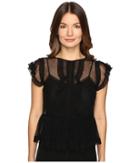 Red Valentino - Point D'esprit And Tulle Top