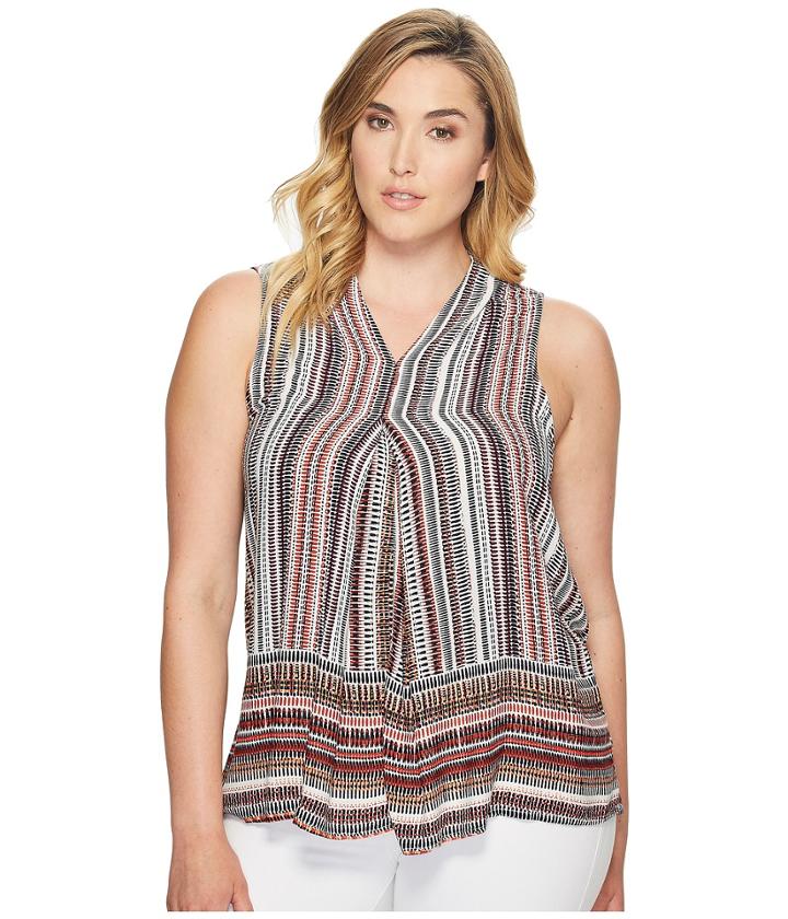B Collection By Bobeau Curvy - Plus Size Perry Pleat Front Blouse