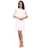 Adrianna Papell - Bateau Neck Dress W/ Flounce Elbow Sleeve