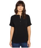 Allen Allen - Tab Collar High-low Henley Top