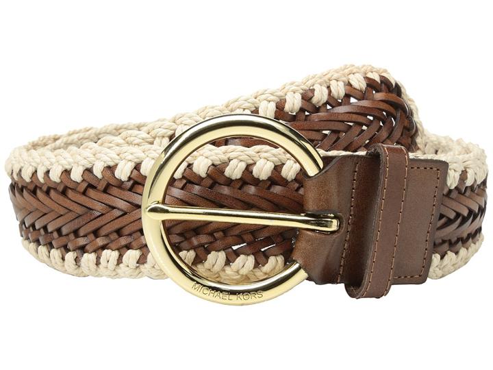 Michael Michael Kors - 50mm Braided Panel Belt With Macrame Edge