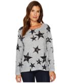 Nally &amp; Millie - Star Print Brushed Sweater Top