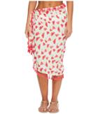 San Diego Hat Company - Bss1807 Woven Watermelon Print Sarong Cover-up