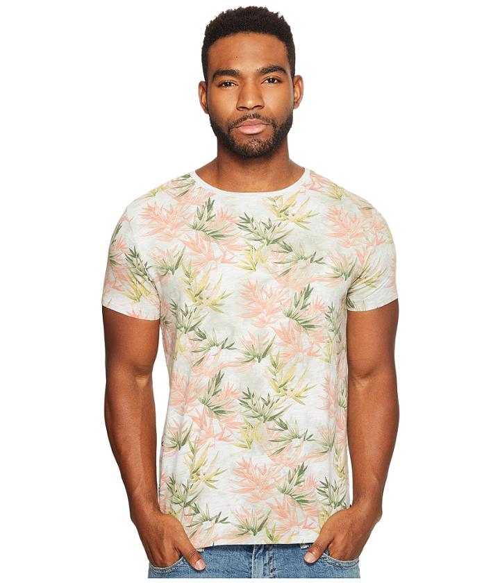 Scotch &amp; Soda - Tie-dyed Crew Neck Tee In Melange Jersey Quality