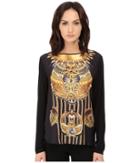 Versace Jeans - Long Sleeve Printed Boat Neck Shirt