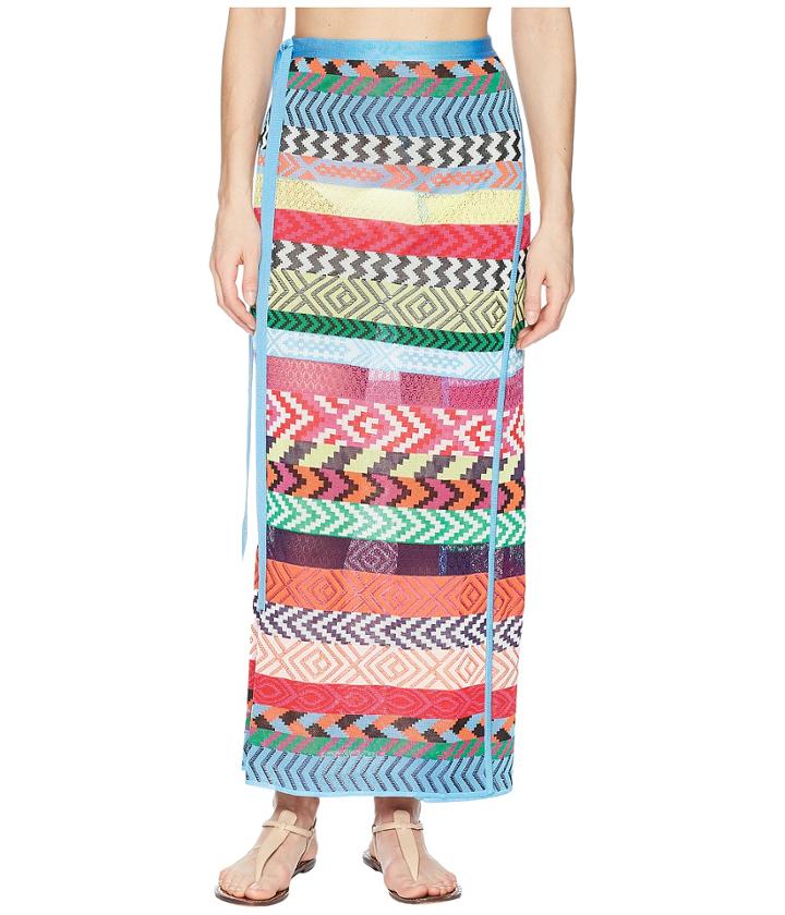 Mary Katrantzou - Evaris Skirt Fira Stripe Knit Cover-up