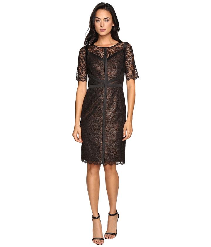 Nue By Shani - Lace Dress With Black Piping Detail