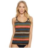 Jantzen - Printed Shadow Stripe Multi-strap Back Tankini