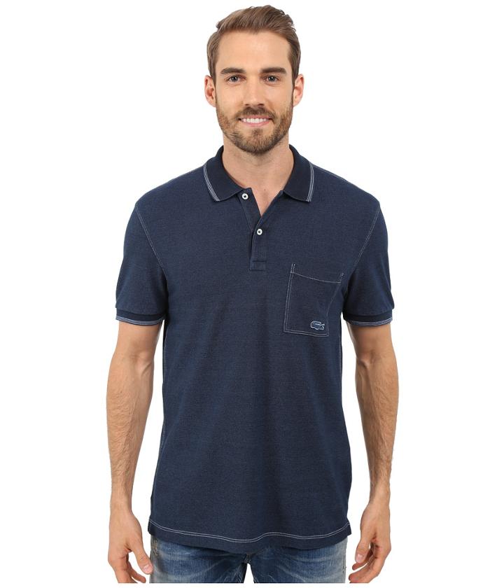 Lacoste - Short Sleeve Pique Indigo Dyed Polo