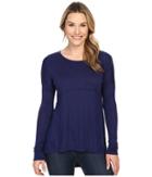 Mod-o-doc - Linen Nylon Knit Drop Empire Seam Tee