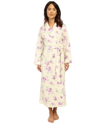 Carole Hochman - Diamond Quilt Floral Long Robe