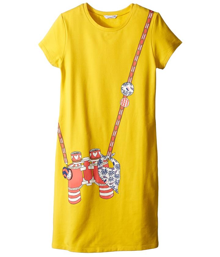 Little Marc Jacobs - Short Sleeve Dress With Fancy Illustration