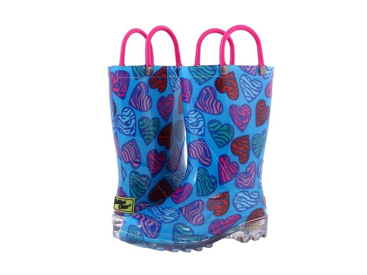 Western Chief Kids - Wild Hearts Lighted Rain Boot