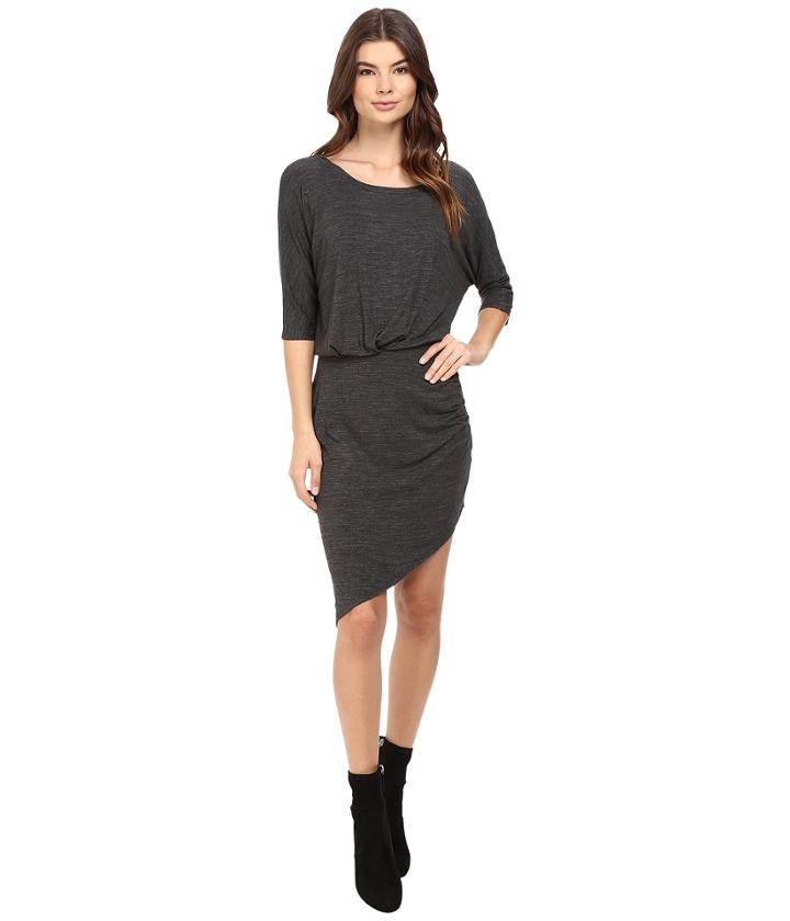 Splendid - Heathered Slub Jersey Asymmetrical Hem Dress