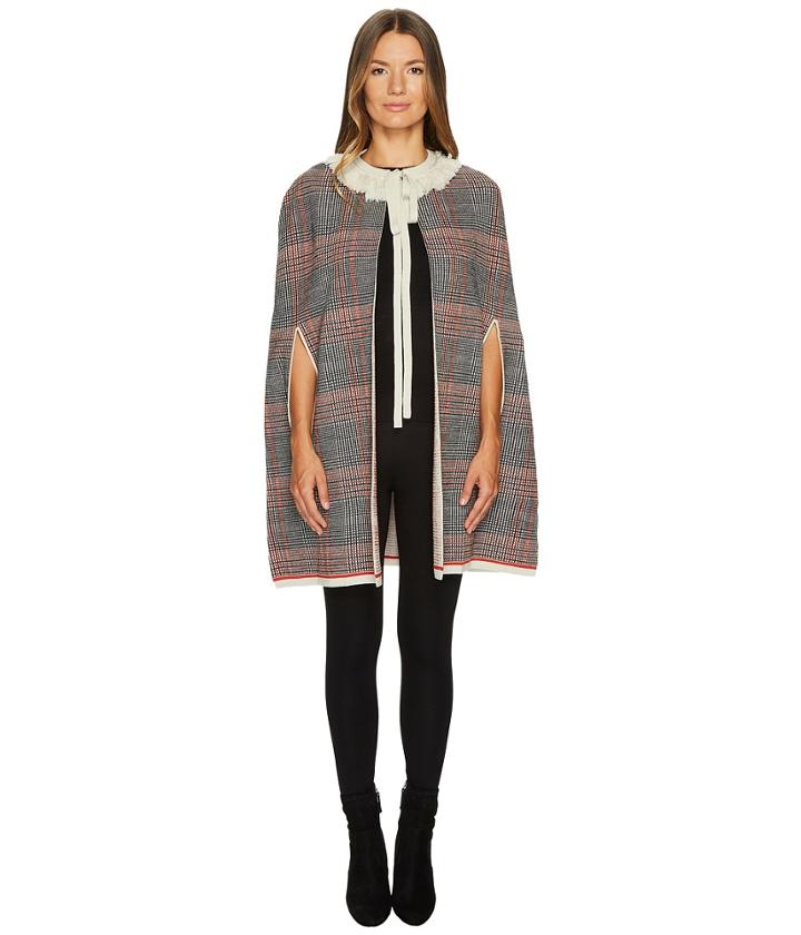 Sonia By Sonia Rykiel - Check Woolsilk Cape