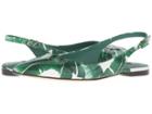 Dolce &amp; Gabbana - Banana Leaf Print Patent Flat Slingback