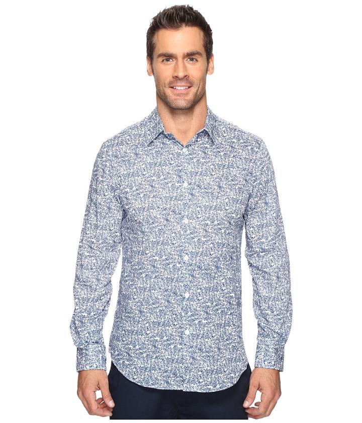 Perry Ellis - Linear Texture Print Shirt